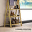 3-Tier Folding Bamboo Bathroom Storage Shelving Unit with Towel Bars