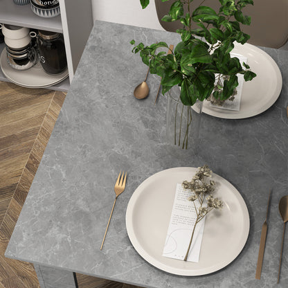 Square Dining Table, Kitchen Table with Faux Cement Effect