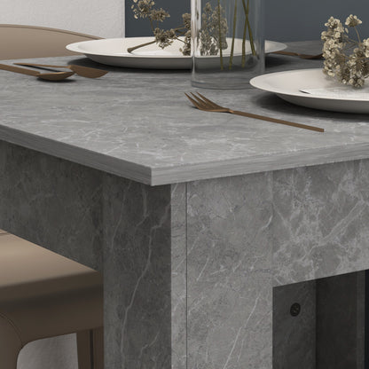 Square Dining Table, Kitchen Table with Faux Cement Effect
