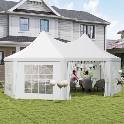 6.8 x 5m Garden Octagonal Gazebo Party Wedding Tent Heavy Duty Marquee