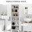 MDF Freestanding 6-Tier Bathroom Storage Cabinet White