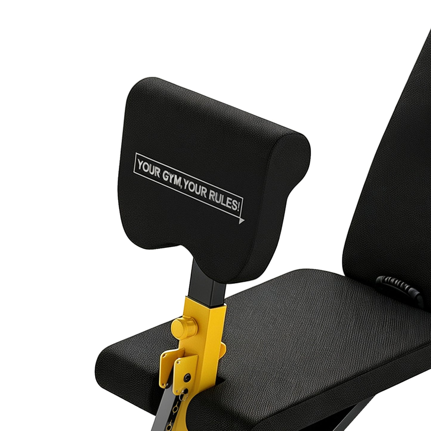 Adjustable Weight Bench for Home Gym, 300kg Incline Decline Flat Foldable Bench Press with 6 Backrest Positions, Leg Extension, Preacher Pad, Extended Headrest and Pull Strap, Yellow