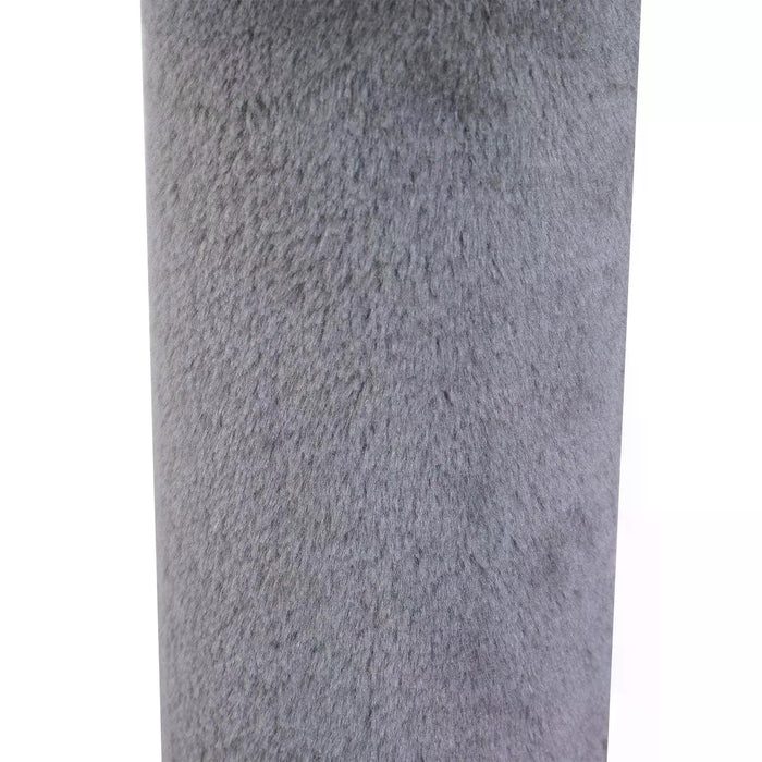 Cats Floor to Ceiling Scratching Post w/ 5-Tier Plush Leisure Platforms Grey