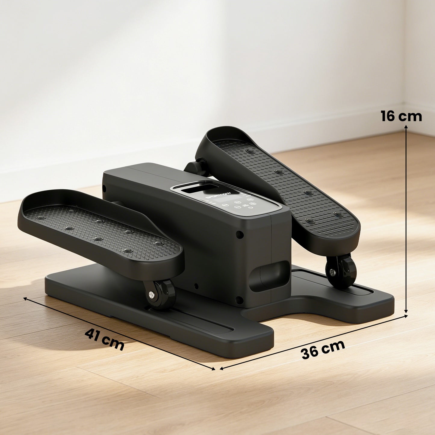 Under Desk Elliptical Machine, Electric Elliptical Machine for Seniors with Manual/Auto Mode, 12 Adjustable Speed, Portable Seated Pedal Exerciser with Remote Control & LED Monitor for Home