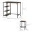 Dining Table Set Industrial Bar Height With 2 Stools & Side Shelf, 3 Pieces Coffee Table for Dining Room, Kitchen, Dinette