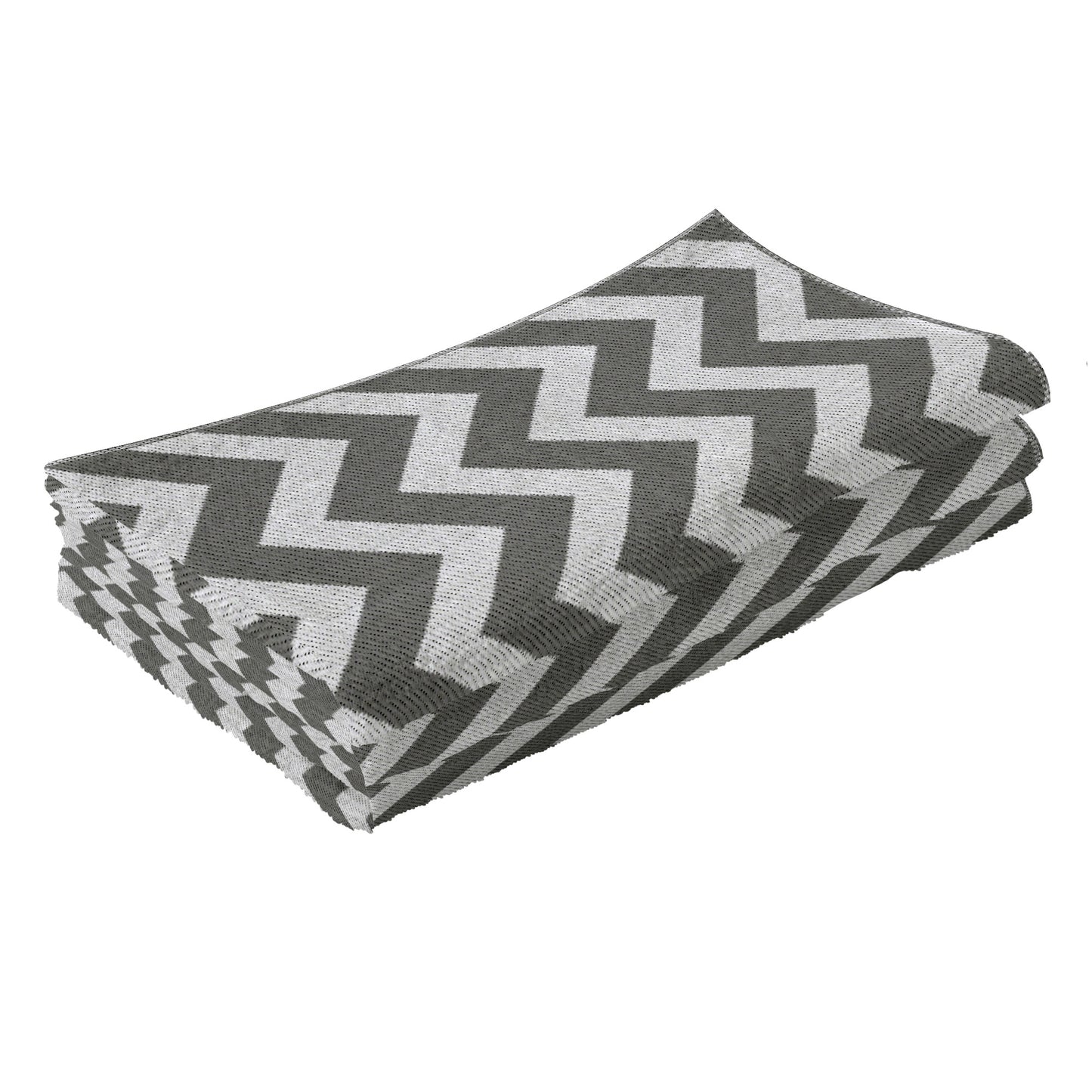Outdoor Rug, 1.2 x 1.8m Patio Floor Mat, Grey & White