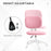 Fluffy Home Office Chair with Adjustable Height, Armless, Pink