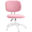 Fluffy Home Office Chair with Adjustable Height, Armless, Pink