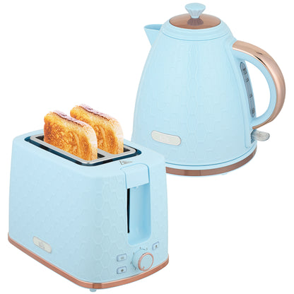 Kettle and Toaster Set 1.7L Kettle & 2 Slice Toaster Set, Light Blue