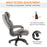 High Back Executive Office Chair 6- Point Vibration Massage Extra Padded Swivel Ergonomic Tilt Desk Seat, Grey