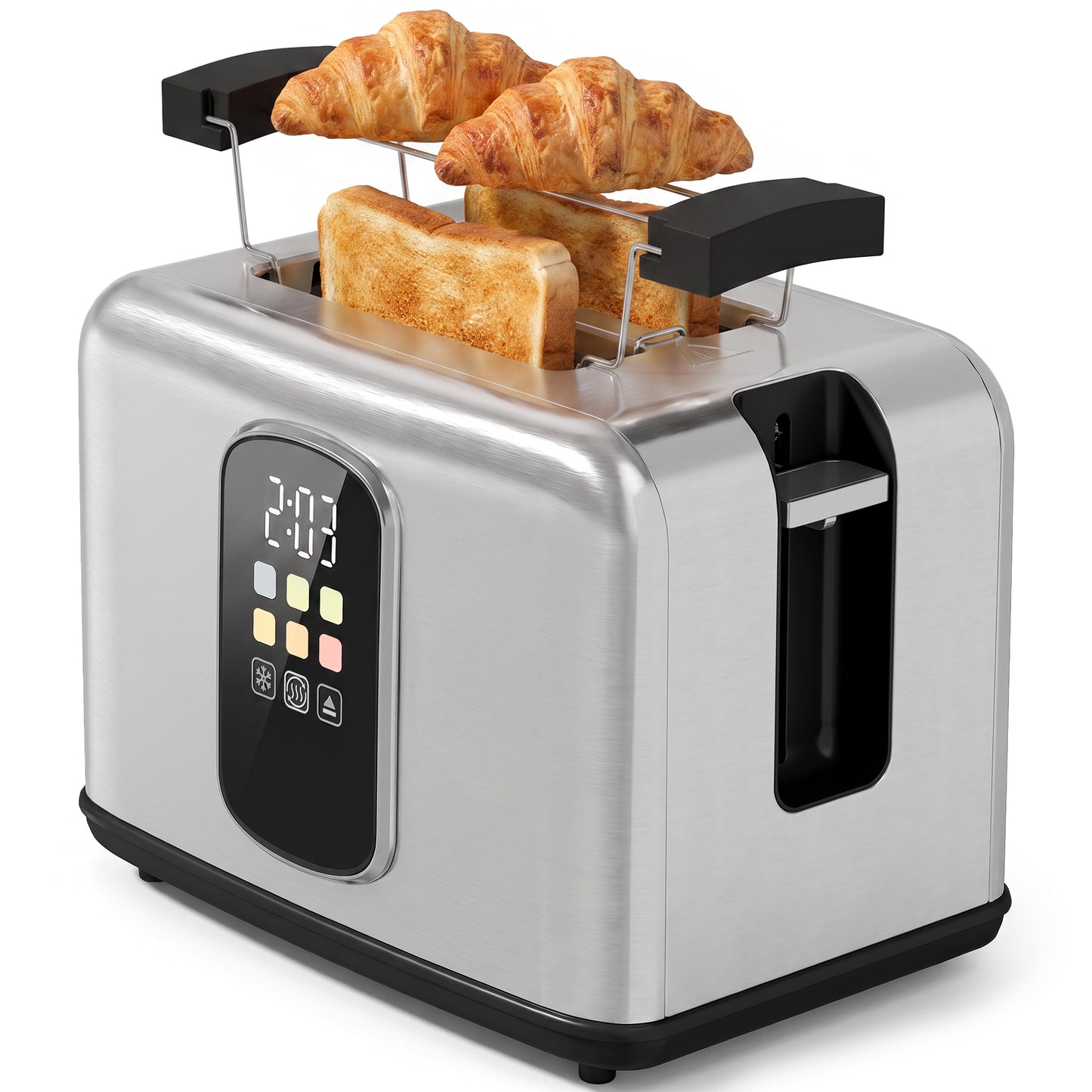 2 Slice Toaster with Touch Screen, LED Countdown, 6 Browning Levels