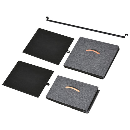 Storage Coat Rack Hallway Bedroom Organiser Shelves w/ Hanger, 5 Drawer