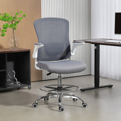 Ergonomic Tall Office Chair, 360 Degree Swivel Task Stool