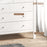 Modern Chest of Drawers, 5 Drawer Storage Cabinet with Metal Handles and Runners for Bedroom, White