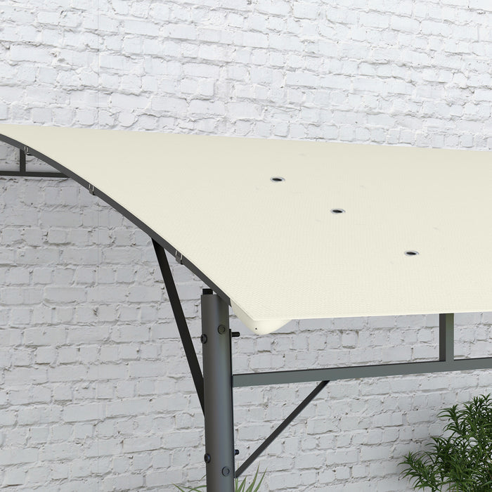 3 x 4m Metal Pergola, Outdoor Gazebo UV-Resistant, Cream White