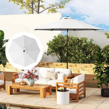 UPF 50+ Replacement Parasol Canopy Parasol Cover Replacement, Cream