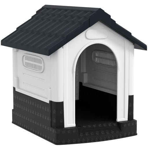 Dog Kennel for Outside, for XS Dogs, 64.5 x 57 x 66cm, Grey