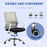 Ergonomic Desk Chair Mesh Office Chair with Adjustable Height Armrest and 360¬¨‚àû Swivel Castor Wheels Black