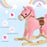 Kids Ride On Plush Rocking Horse w/ Sound Pink