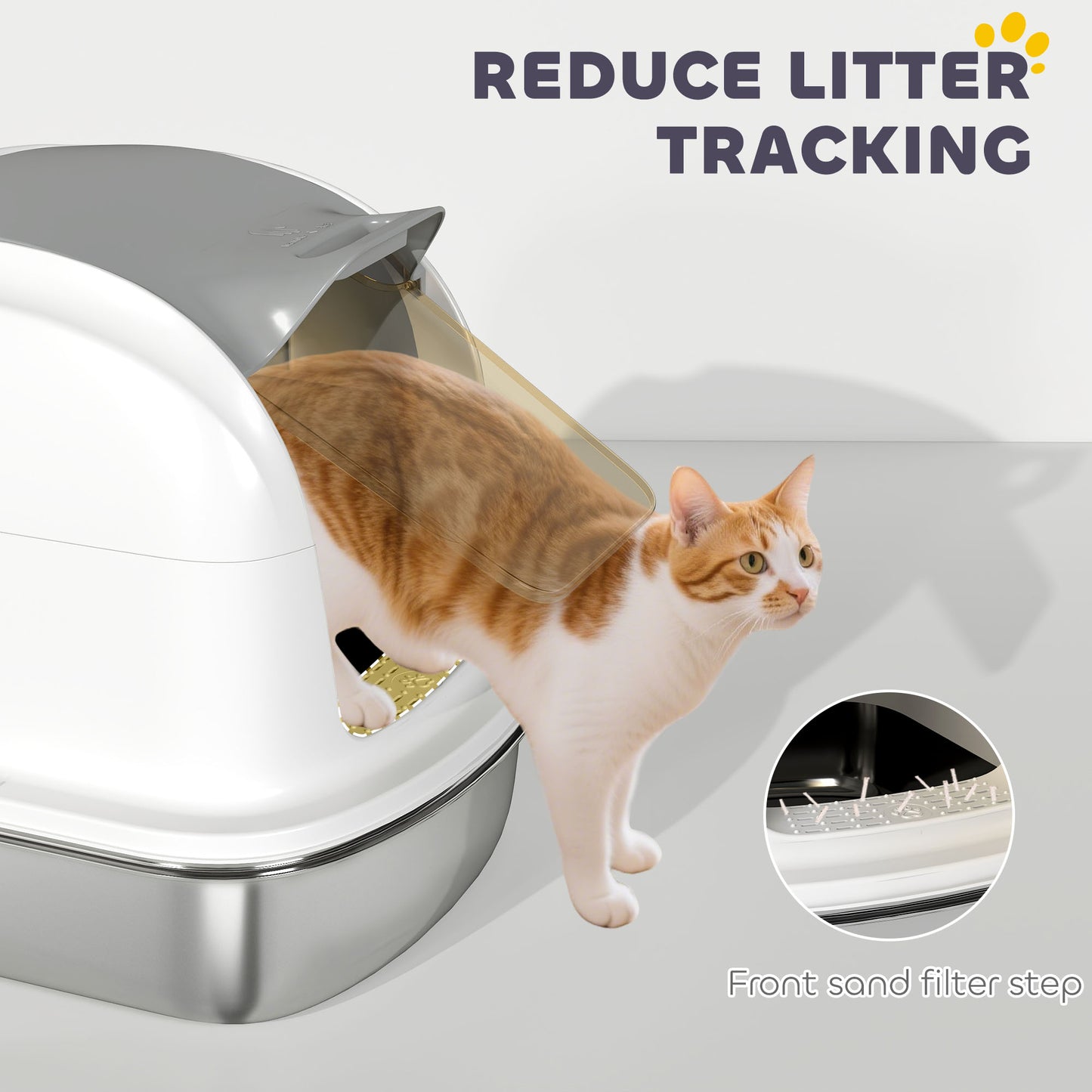 Stainless Steel Cat Litter Tray with Lid