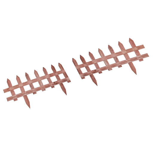 Set of 12 Wooden 60cm Garden Fence Pieces