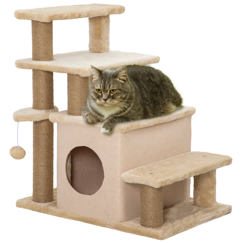 Dog Steps for Bed 4 Step Pet Stairs Cat House with Detachable Cover