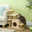 Dog Steps for Bed 4 Step Pet Stairs Cat House with Detachable Cover