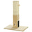 Jute Cat Scratching Post w/ Carpet Base Hanging Toy - Beige