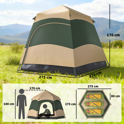 Double Layer Pop Up Tent with Rainfly, Portable Camping Shelter
