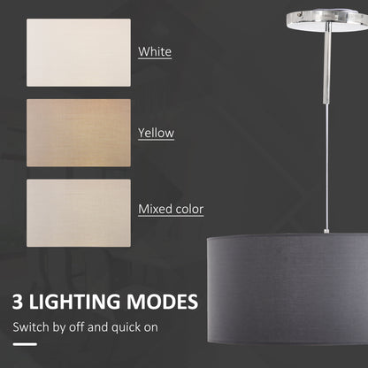 LED Chandelier with Metal Base Three Lighting Modes for Home Office