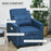 3-In-1 Convertible Chair Bed, Pull Out Sleeper Chair, Fold Out Bed with Adjustable Backrest, Side Pockets, Blue