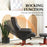 135° Reclining Armchair with Footstool for Living Room, Black