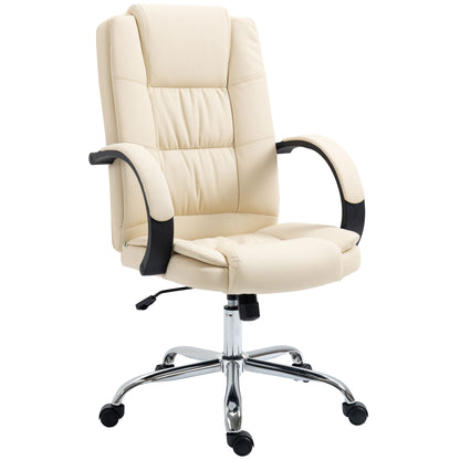 Executive Office Chair High Back Computer Desk Chair w/ Armrests Beige