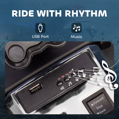 12V Kids Electric Ride On Car, Battery Powered Ride On ATV, Blue