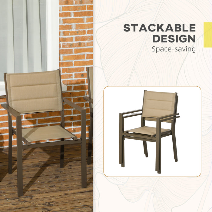 Set of Two Aluminium Stacking Garden Chairs