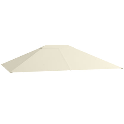3 x 4m Gazebo Canopy Replacement Gazebo Roof Cover, Cream White