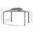 3x4m 2-Tier Gazebo Aluminium Garden Marquee Party Tent Light Grey