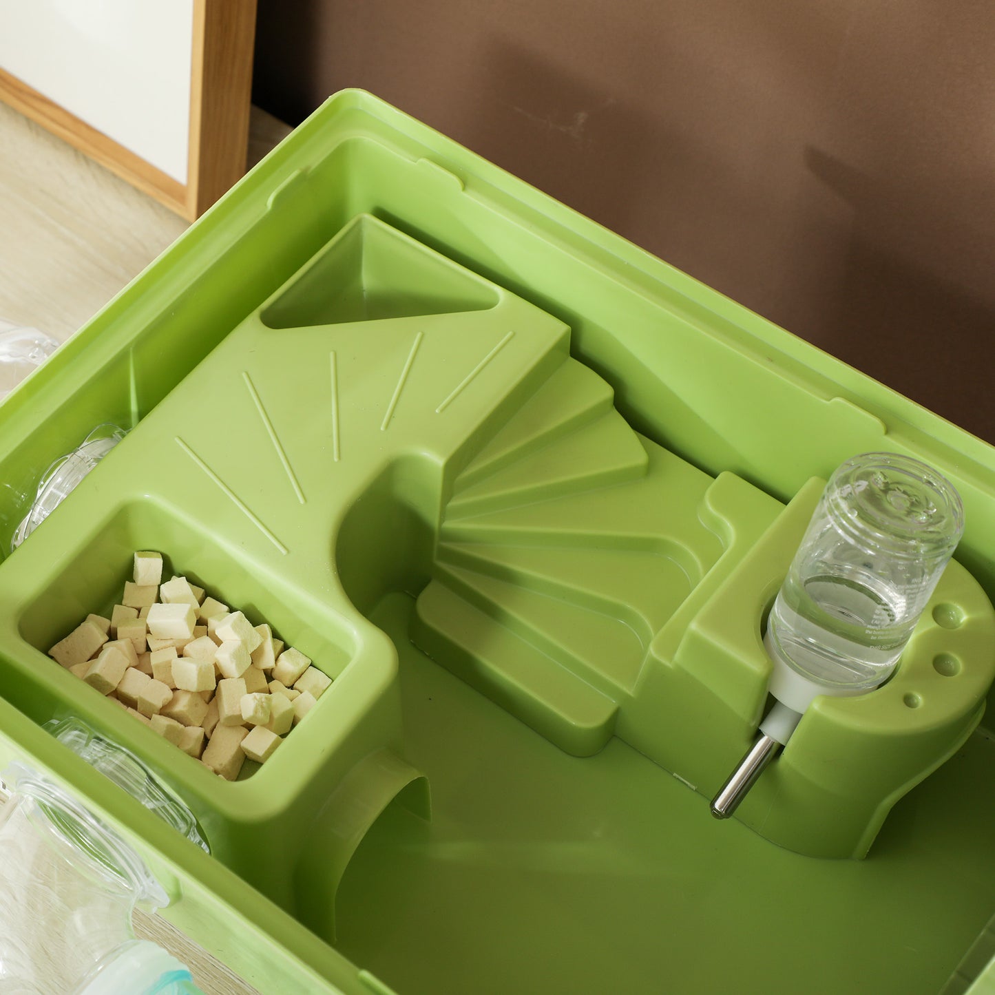 3-Tier Hamster Cage, Hamster Habitat with Accessories, Green