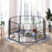 Heavy Duty 8 Panel Dog Play Pen Pet Playpen for Puppy Rabbit Enclosure Foldable Indoor Outdoor 80 x 80 cm