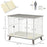 Dog Crate Furniture, Indoor Pet Kennel Cage, Top End Table w/ Soft Cushion, Lockable Door, for Small Dogs, 86 x 60 x 70 cm - Grey