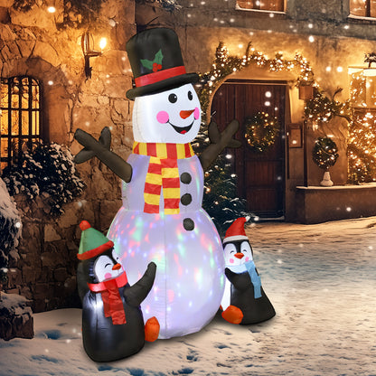 Blow Up Christmas Inflatables with Flashing Projector Light
