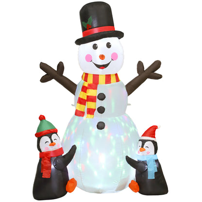 Blow Up Christmas Inflatables with Flashing Projector Light