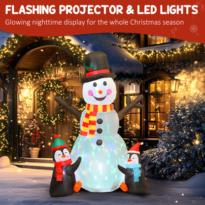 Blow Up Christmas Inflatables with Flashing Projector Light