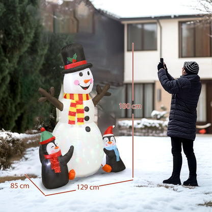 Blow Up Christmas Inflatables with Flashing Projector Light