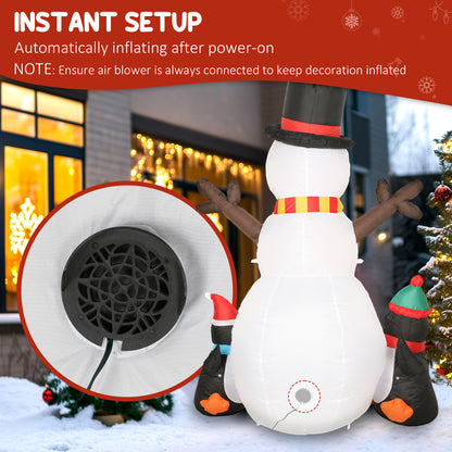 Blow Up Christmas Inflatables with Flashing Projector Light