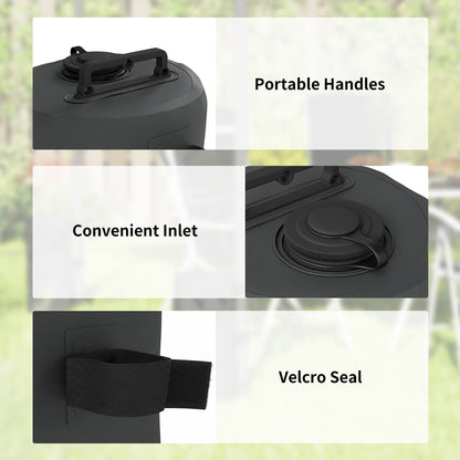 Set of 4 Gazebo Water Weights Bags, 500D Sand Weights, Black