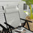 Set of 2 Patio Folding Chairs w/ Adjustable Back, Garden Dining Chairs w/ Breathable Mesh Fabric Padded Seat, Backrest, Headrest, Grey