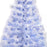 Artificial Fibre Optic Christmas Tree w/ 26 LED Lights Pre-Lit White Blue 4FT