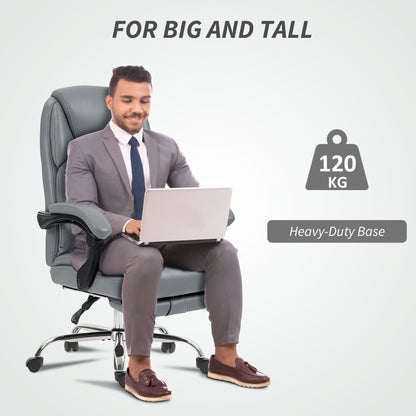 Office Chair, Computer Desk Chair with Spring Cushion, Grey