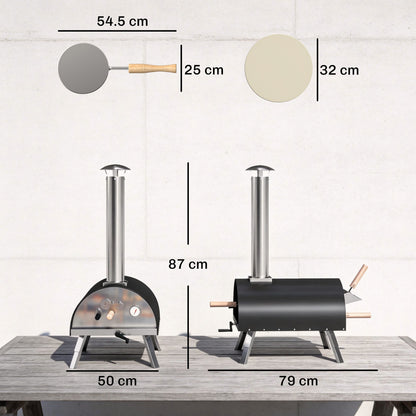 Outdoor Pizza Oven Portable w/ 12" Rotating Stone